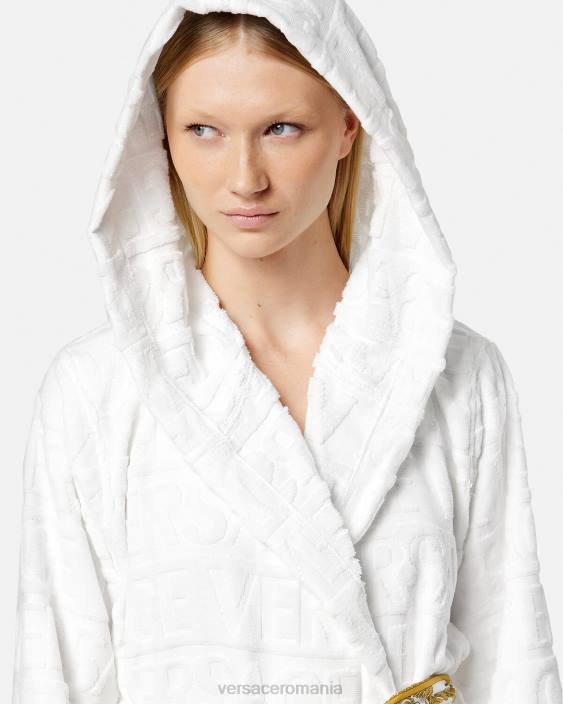 alb halat de baie scurt peste tot Versace femei lenjerie intimă și îmbrăcăminte de plajă 40L61087