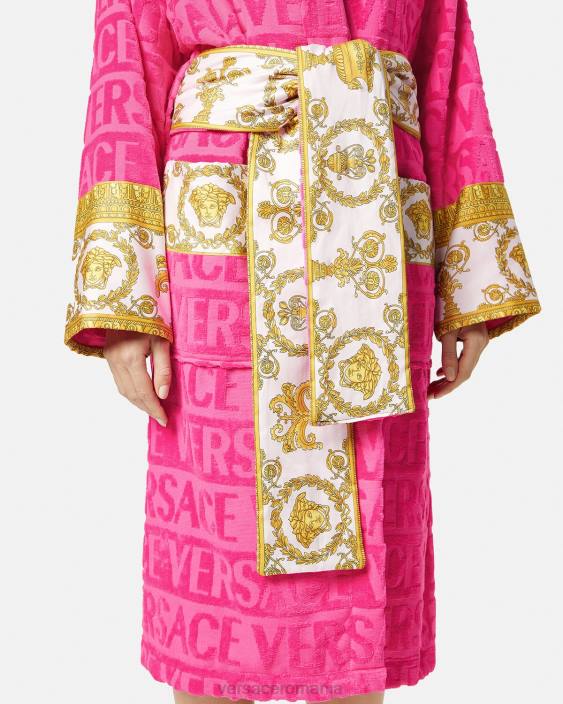 fucsie eu halat de baie baroc Versace femei lenjerie intimă și îmbrăcăminte de plajă 40L61094