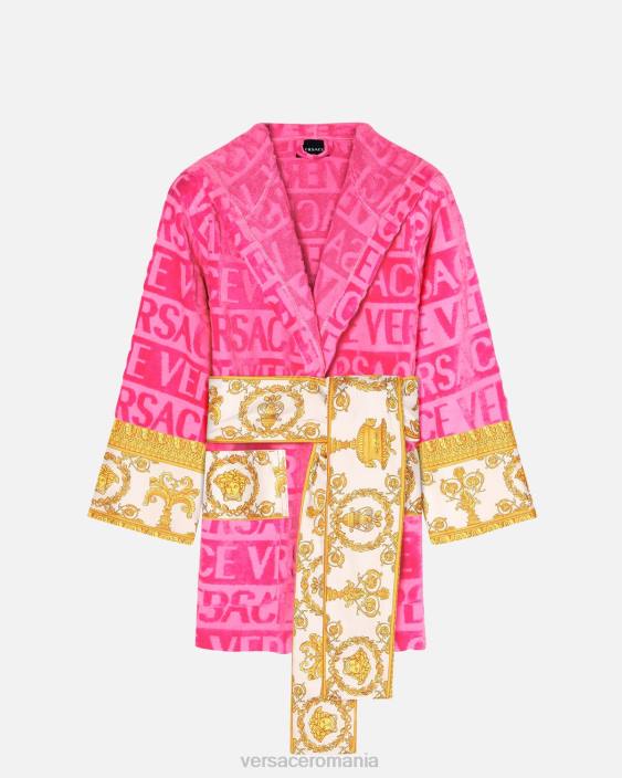 fucsie halat de baie scurt peste tot Versace femei lenjerie intimă și îmbrăcăminte de plajă 40L61093