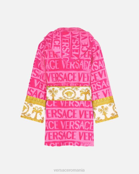 fucsie halat de baie scurt peste tot Versace femei lenjerie intimă și îmbrăcăminte de plajă 40L61093