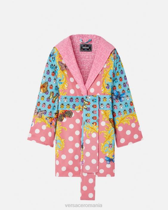 imprimare fluturi halat de baie scurt Versace femei lenjerie intimă și îmbrăcăminte de plajă 40L61080