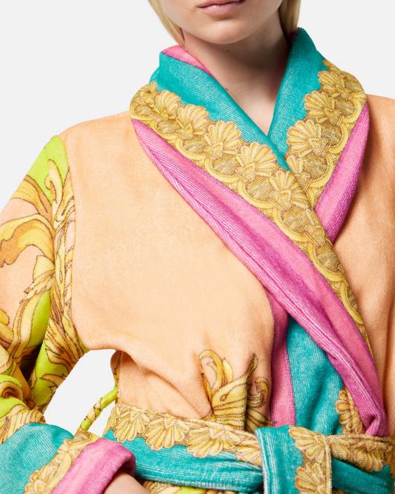 imprimare halat de baie al zeiței Barocco Versace femei lenjerie intimă și îmbrăcăminte de plajă 40L61097