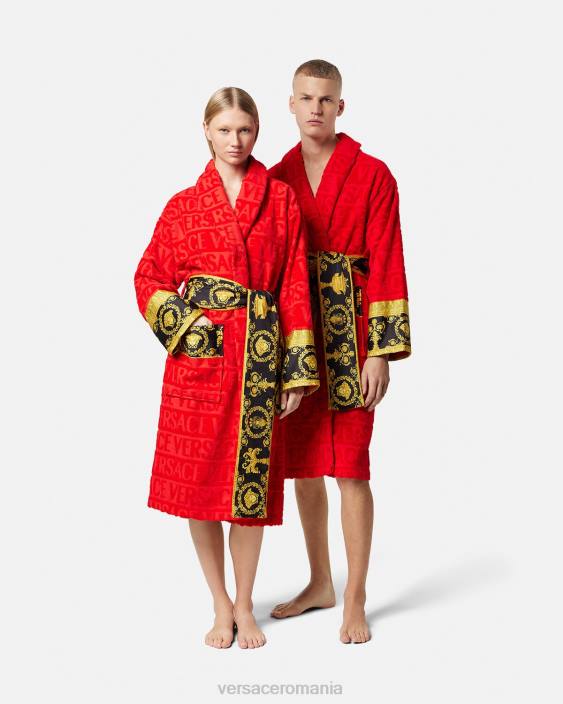 roșu eu halat de baie baroc Versace femei lenjerie intimă și îmbrăcăminte de plajă 40L61092