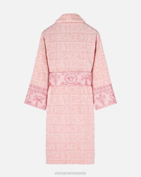 roz eu halat de baie baroc Versace femei lenjerie intimă și îmbrăcăminte de plajă 40L61095