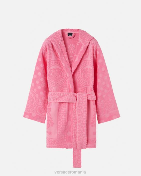 roz halat de baie scurt baroc scoici Versace femei lenjerie intimă și îmbrăcăminte de plajă 40L61081