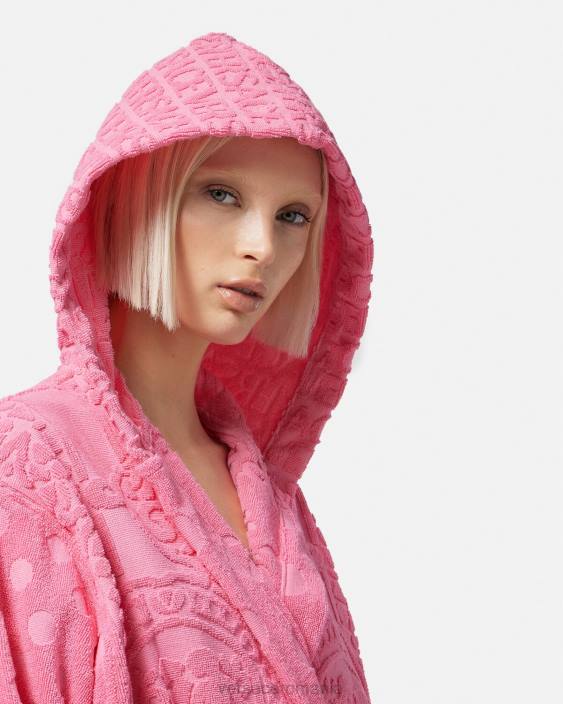 roz halat de baie scurt baroc scoici Versace femei lenjerie intimă și îmbrăcăminte de plajă 40L61081