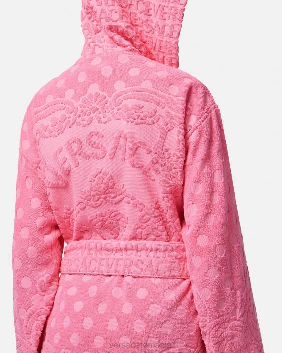 roz halat de baie scurt baroc scoici Versace femei lenjerie intimă și îmbrăcăminte de plajă 40L61081