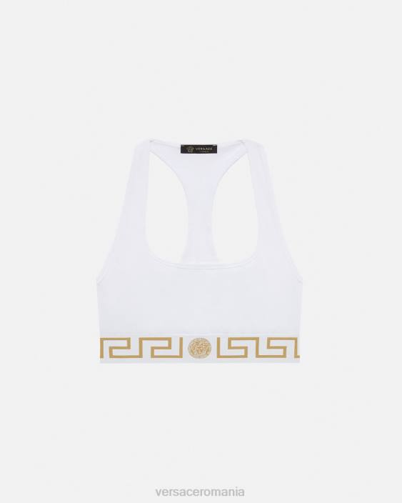 alb sutien sport greca border Versace femei lenjerie intimă și îmbrăcăminte de plajă 40L61038