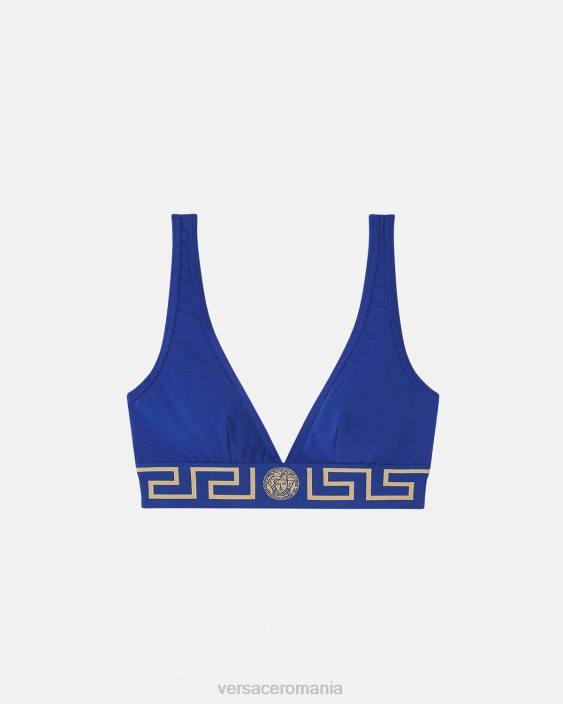 albastru greca border bralette Versace femei lenjerie intimă și îmbrăcăminte de plajă 40L61045
