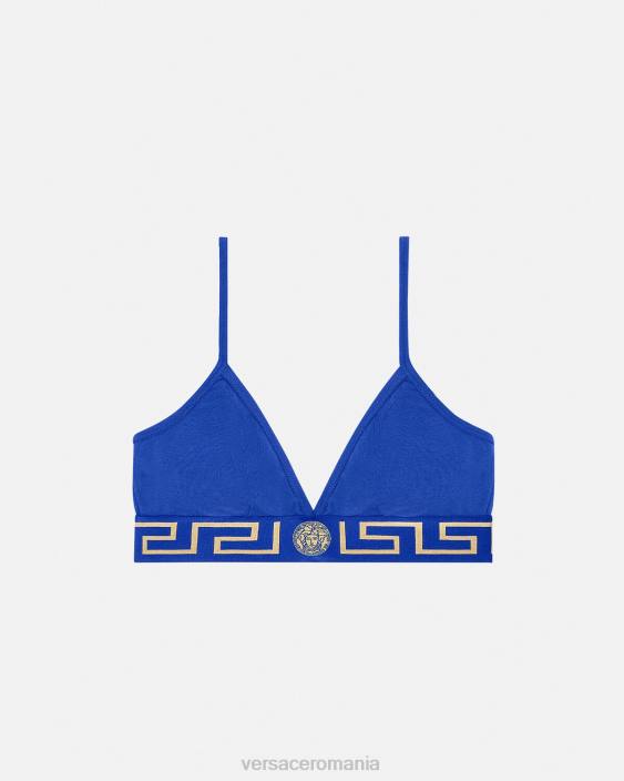 albastru greca border bralette Versace femei lenjerie intimă și îmbrăcăminte de plajă 40L61046