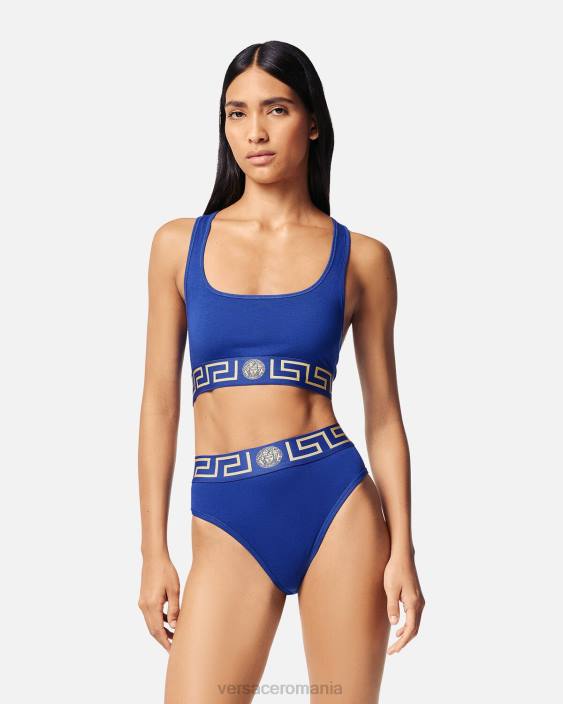 albastru sutien sport greca border Versace femei lenjerie intimă și îmbrăcăminte de plajă 40L61040