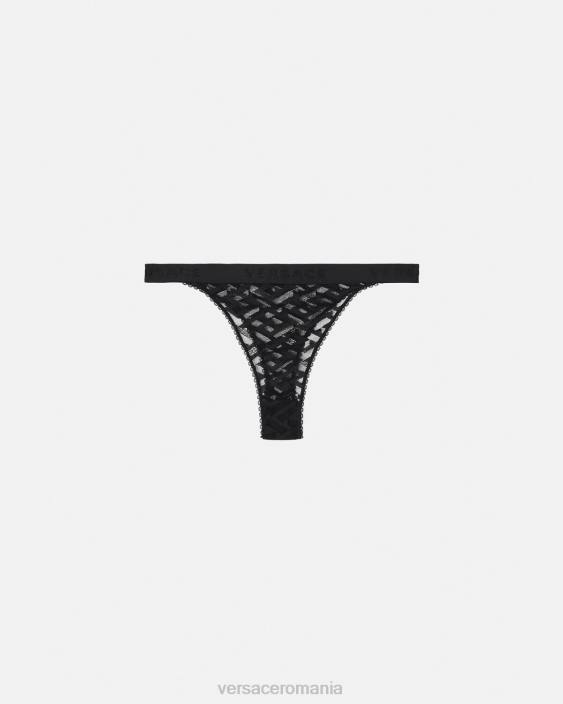 negru la greca tulle thong Versace femei lenjerie intimă și îmbrăcăminte de plajă 40L61074