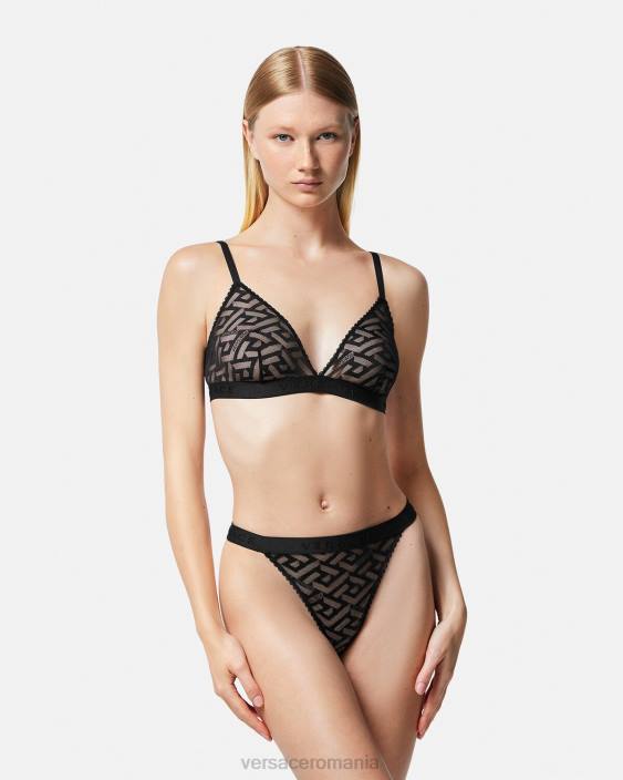 negru la greca tulle thong Versace femei lenjerie intimă și îmbrăcăminte de plajă 40L61074