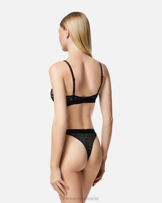 negru la greca tulle thong Versace femei lenjerie intimă și îmbrăcăminte de plajă 40L61074
