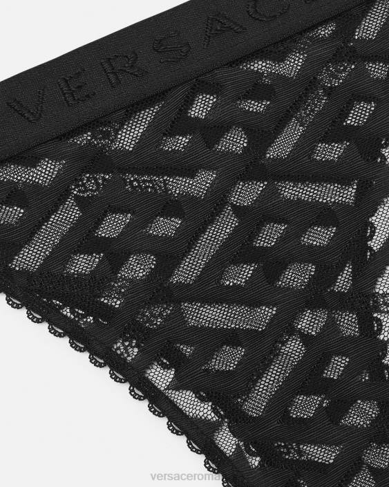 negru la greca tulle thong Versace femei lenjerie intimă și îmbrăcăminte de plajă 40L61074