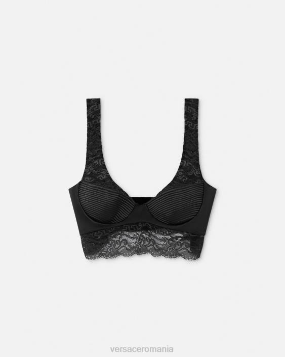 negru top bralette din dantela Versace femei lenjerie intimă și îmbrăcăminte de plajă 40L61065