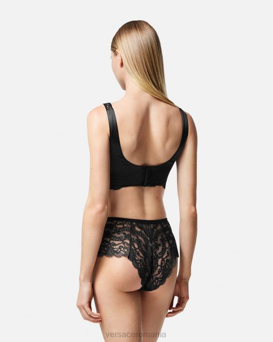 negru top bralette din dantela Versace femei lenjerie intimă și îmbrăcăminte de plajă 40L61065