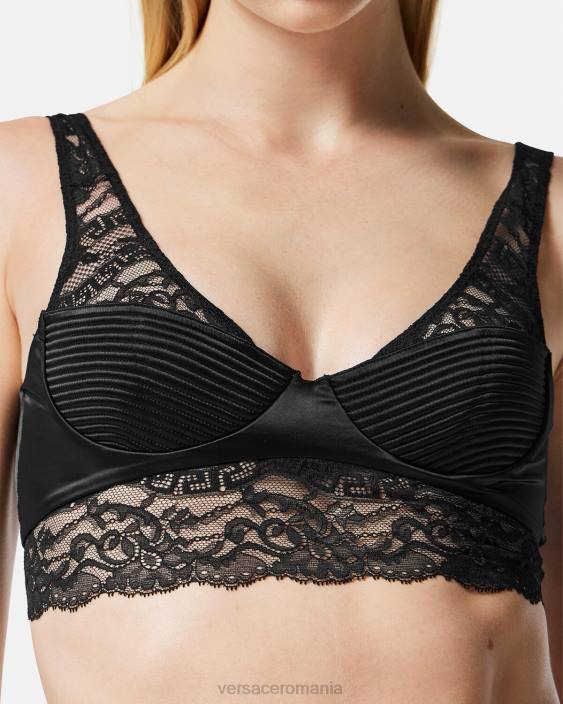 negru top bralette din dantela Versace femei lenjerie intimă și îmbrăcăminte de plajă 40L61065