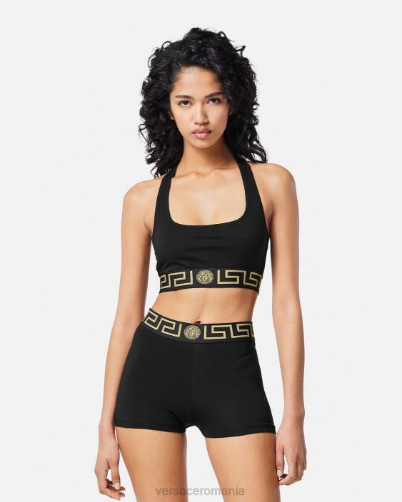 negru trunchiuri de bordura greca Versace femei lenjerie intimă și îmbrăcăminte de plajă 40L61048