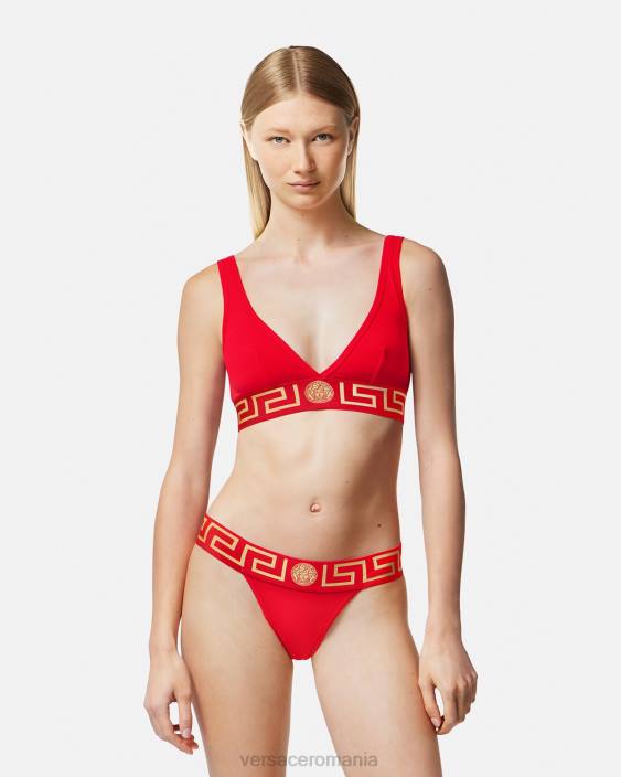 roșu greca border tanga Versace femei lenjerie intimă și îmbrăcăminte de plajă 40L61050