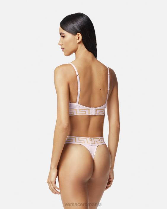 roz deschis greca border tanga Versace femei lenjerie intimă și îmbrăcăminte de plajă 40L61052
