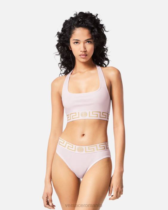 roz deschis sutien sport greca border Versace femei lenjerie intimă și îmbrăcăminte de plajă 40L61039