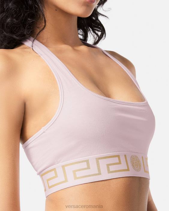roz deschis sutien sport greca border Versace femei lenjerie intimă și îmbrăcăminte de plajă 40L61039