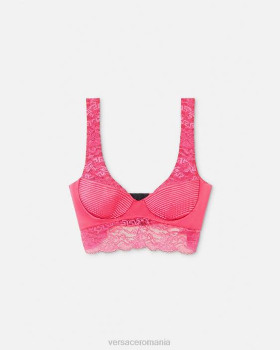 roz top bralette din dantela Versace femei lenjerie intimă și îmbrăcăminte de plajă 40L61077