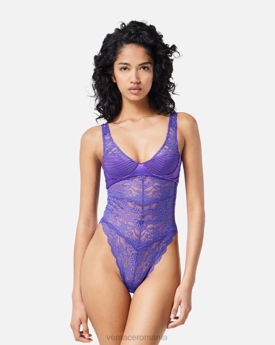 violet body din dantela Versace femei lenjerie intimă și îmbrăcăminte de plajă 40L61078