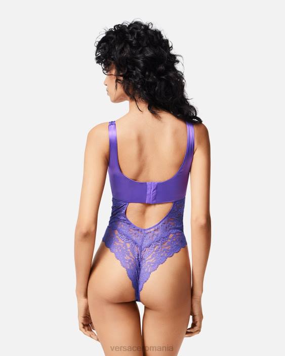 violet body din dantela Versace femei lenjerie intimă și îmbrăcăminte de plajă 40L61078