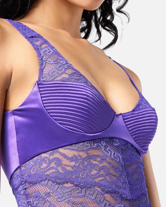 violet body din dantela Versace femei lenjerie intimă și îmbrăcăminte de plajă 40L61078