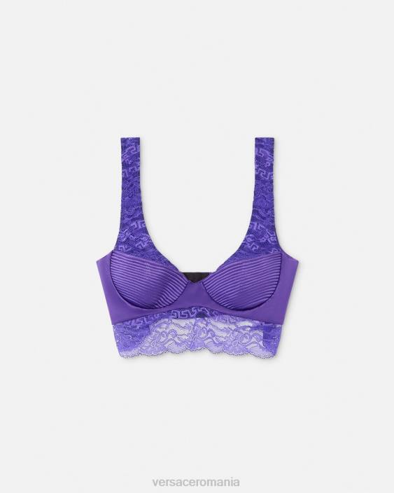 violet top bralette din dantela Versace femei lenjerie intimă și îmbrăcăminte de plajă 40L61076
