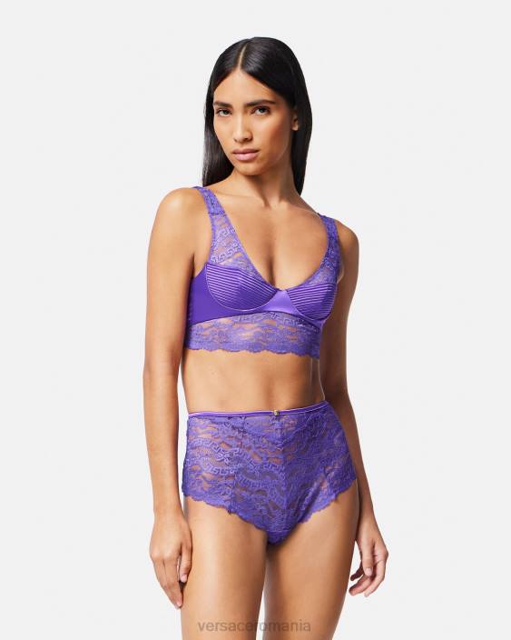 violet top bralette din dantela Versace femei lenjerie intimă și îmbrăcăminte de plajă 40L61076