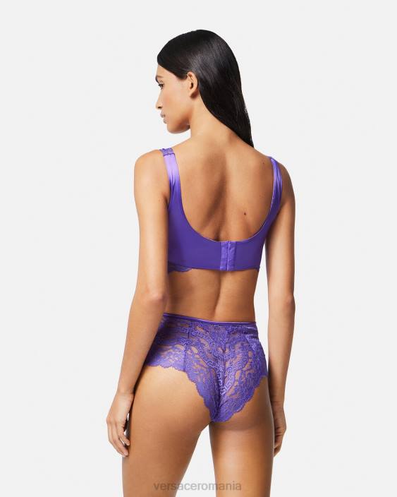violet top bralette din dantela Versace femei lenjerie intimă și îmbrăcăminte de plajă 40L61076