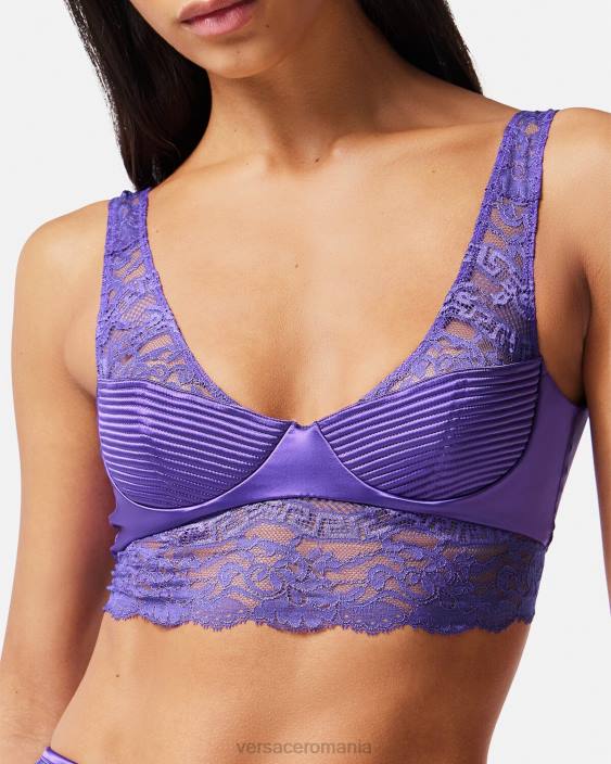 violet top bralette din dantela Versace femei lenjerie intimă și îmbrăcăminte de plajă 40L61076