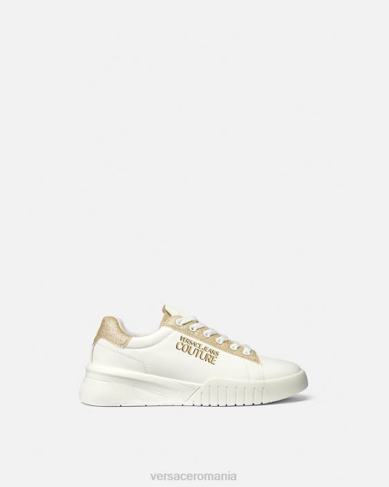 auriu și alb adidași din oraș Versace femei pantof 40L62311