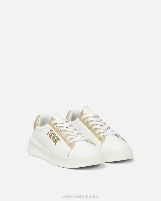 auriu și alb adidași din oraș Versace femei pantof 40L62311