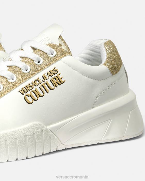 auriu și alb adidași din oraș Versace femei pantof 40L62311