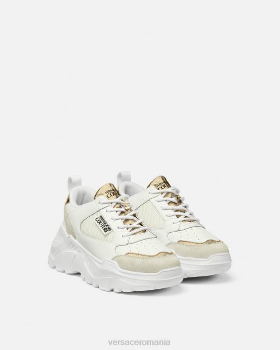 auriu și alb adidași speedtrack Versace femei pantof 40L62264