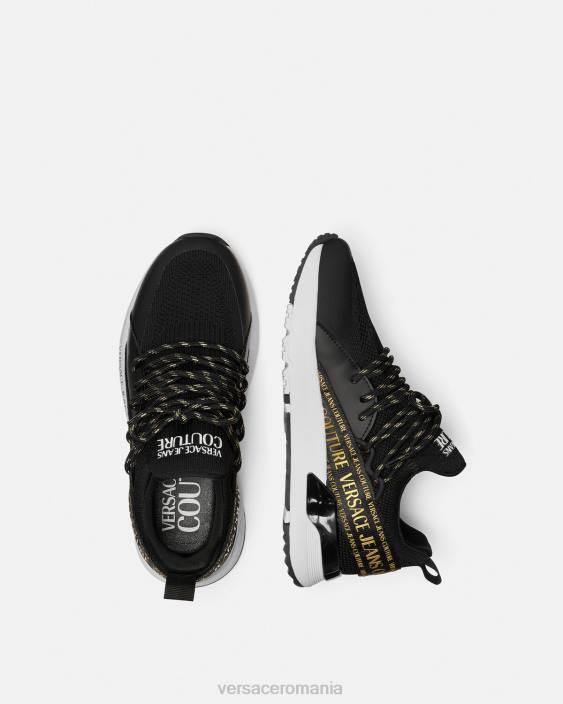 negru si auriu adidași dinamici Versace femei pantof 40L62256