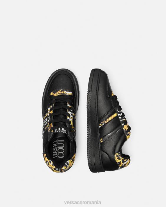 negru si auriu pantofi sport logo brush couture meyssa Versace femei pantof 40L62296