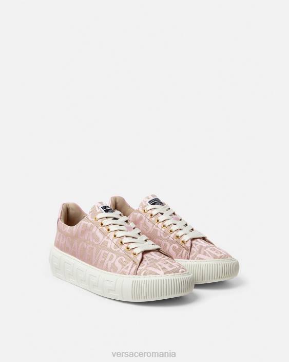 roz și imprimeu adidasi allover greca Versace femei pantof 40L6499