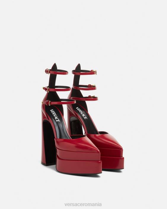 Burgundia pompe aevitas cu platformă ascuțită Versace femei pantof 40L6408