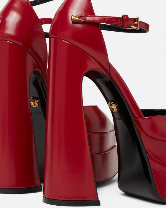 Burgundia pompe aevitas cu platformă ascuțită Versace femei pantof 40L6408