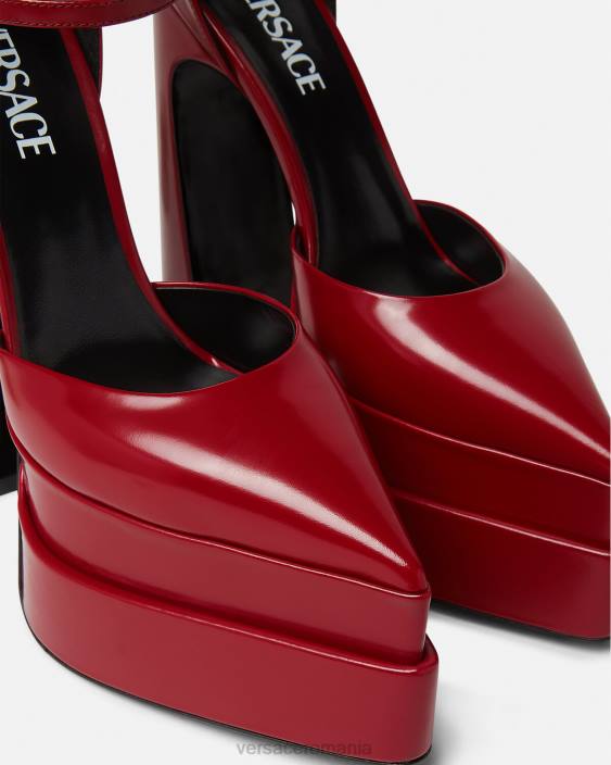 Burgundia pompe aevitas cu platformă ascuțită Versace femei pantof 40L6408