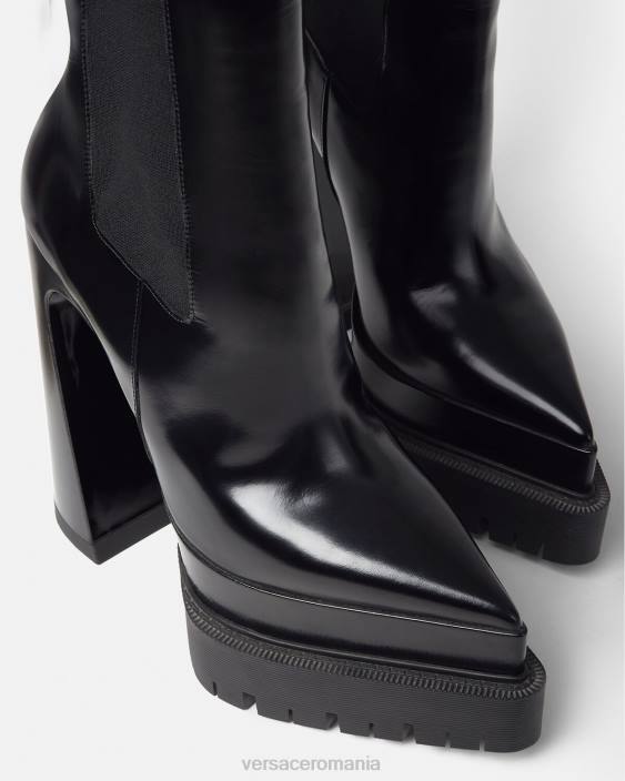 negru cizme cu platformă ascuțită aevitas Versace femei pantof 40L6419