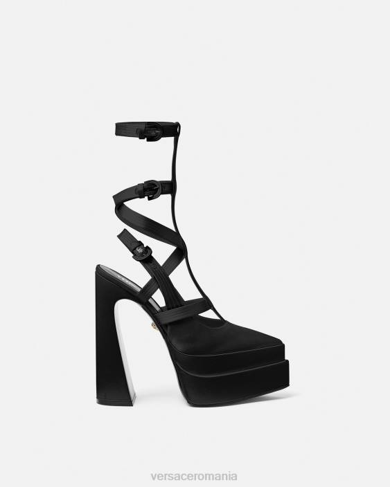 negru pompe cu platformă cu cușcă ascuțită aevitas Versace femei pantof 40L6404