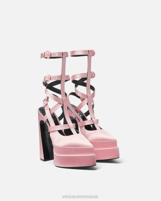 roz pompe cu platformă cu cușcă ascuțită aevitas Versace femei pantof 40L6405