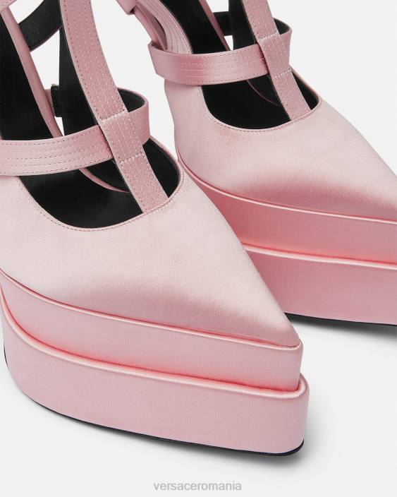 roz pompe cu platformă cu cușcă ascuțită aevitas Versace femei pantof 40L6405