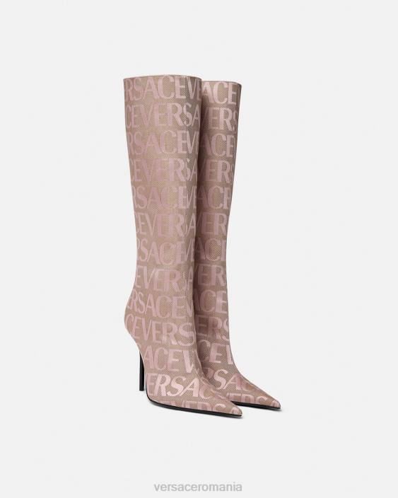 roz cizme înalte până la genunchi Versace femei pantof 40L6476